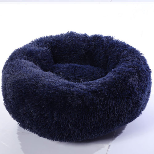 Round Plush Dog Beds for Small Dogs and Puppies